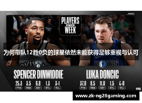 为何带队12胜0负的球星依然未能获得足够重视与认可