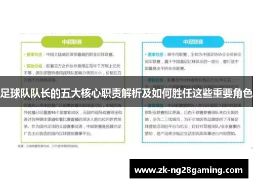 足球队队长的五大核心职责解析及如何胜任这些重要角色